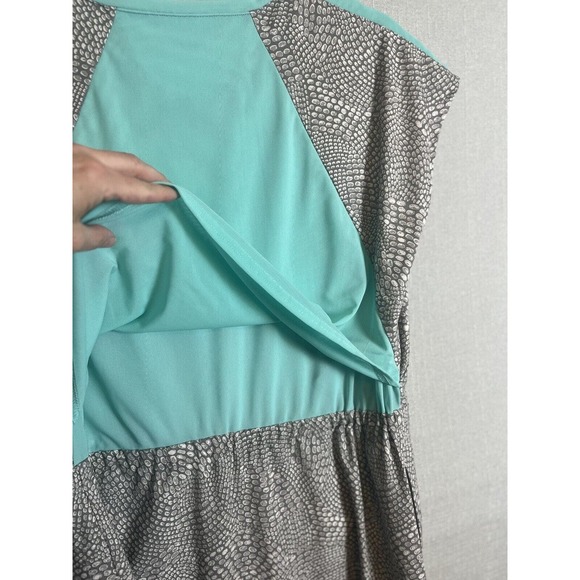 Title Nine Womens Nimblene Dress Size Medium Pebble Gray Blue Adjustable Waist - Picture 7 of 14